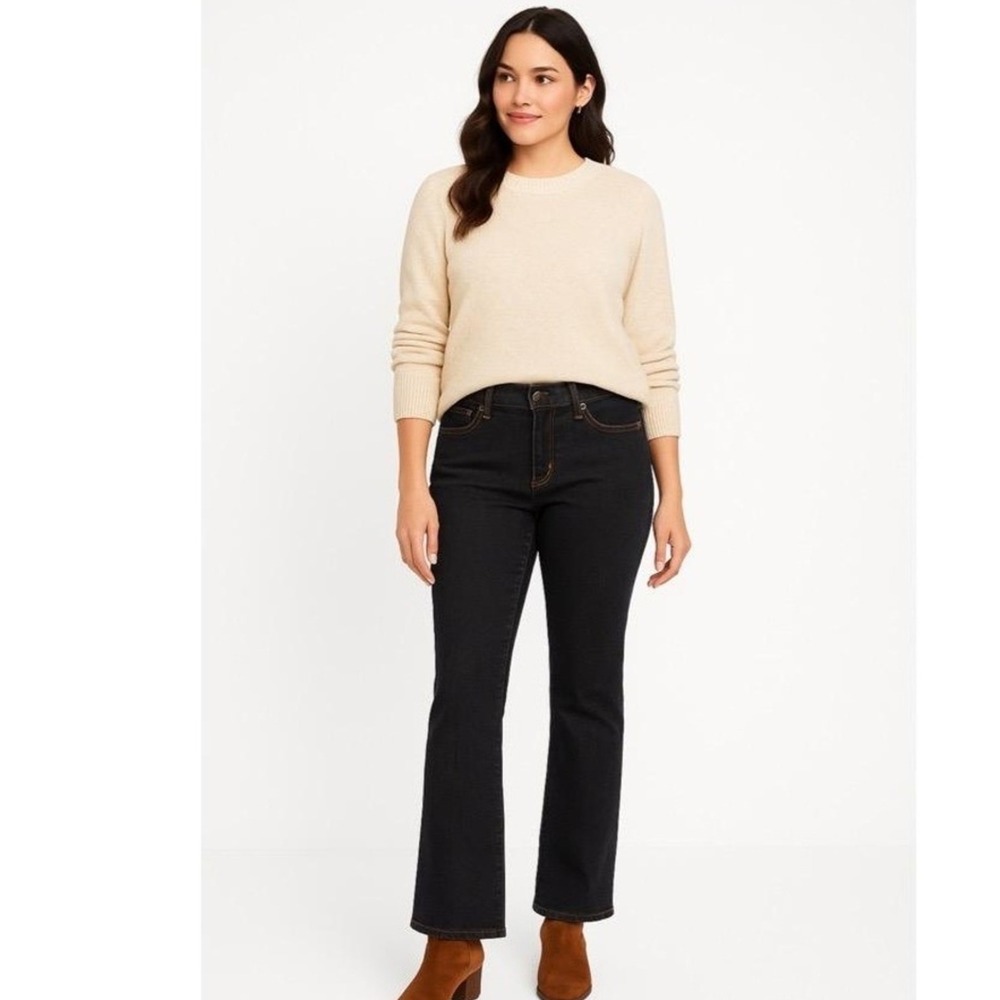 Faded Glory Jeans Womans Size Petite 10‎ Stretch Black Bootcut Classic Casual